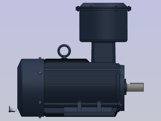 三相异步电动机YB3-100L2-(2,4,6,8)左视缩略图