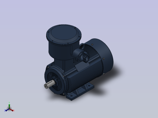 三相异步电动机YB3-100L2-(2,4,6,8)正等轴测缩略图