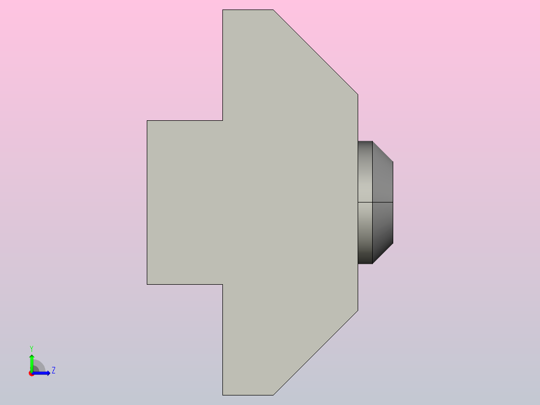 YCAP8X180-C1支撑梁连接条左视图