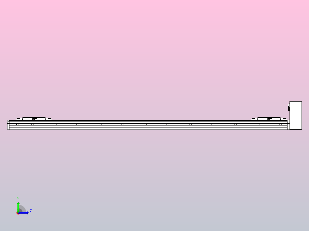 皮带直线轴双滑块型TPA-GCBS-150-P80-L650-LU-M75-N3左视图