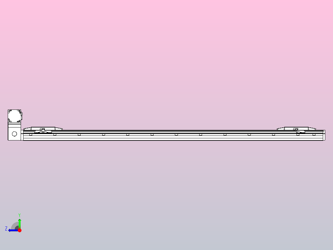 皮带直线轴双滑块型TPA-GCBS-150-P80-L650-LU-M75-N3右视图