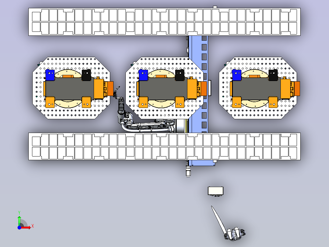 龙门架式焊接机械手岗位模拟前视图