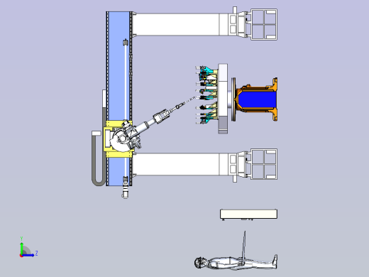 龙门架式焊接机械手岗位模拟左视缩略图