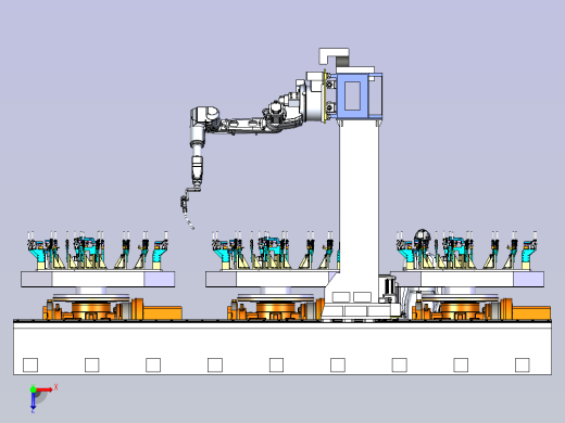 龙门架式焊接机械手岗位模拟俯视缩略图