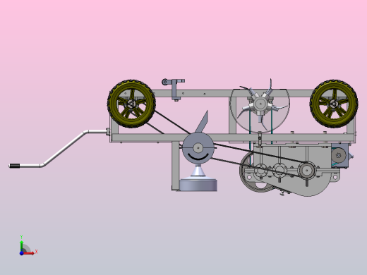 小型燕麦旋耕机（SW+CAD）前视缩略图