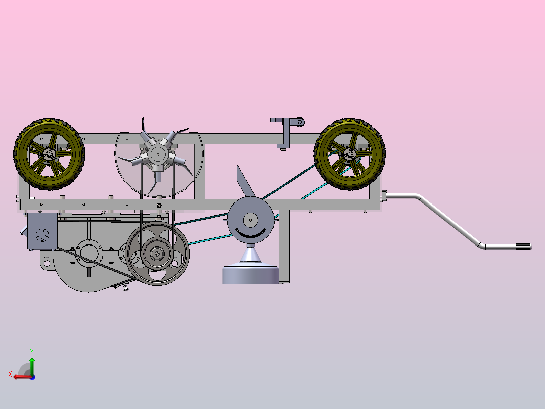 小型燕麦旋耕机（SW+CAD）后视图