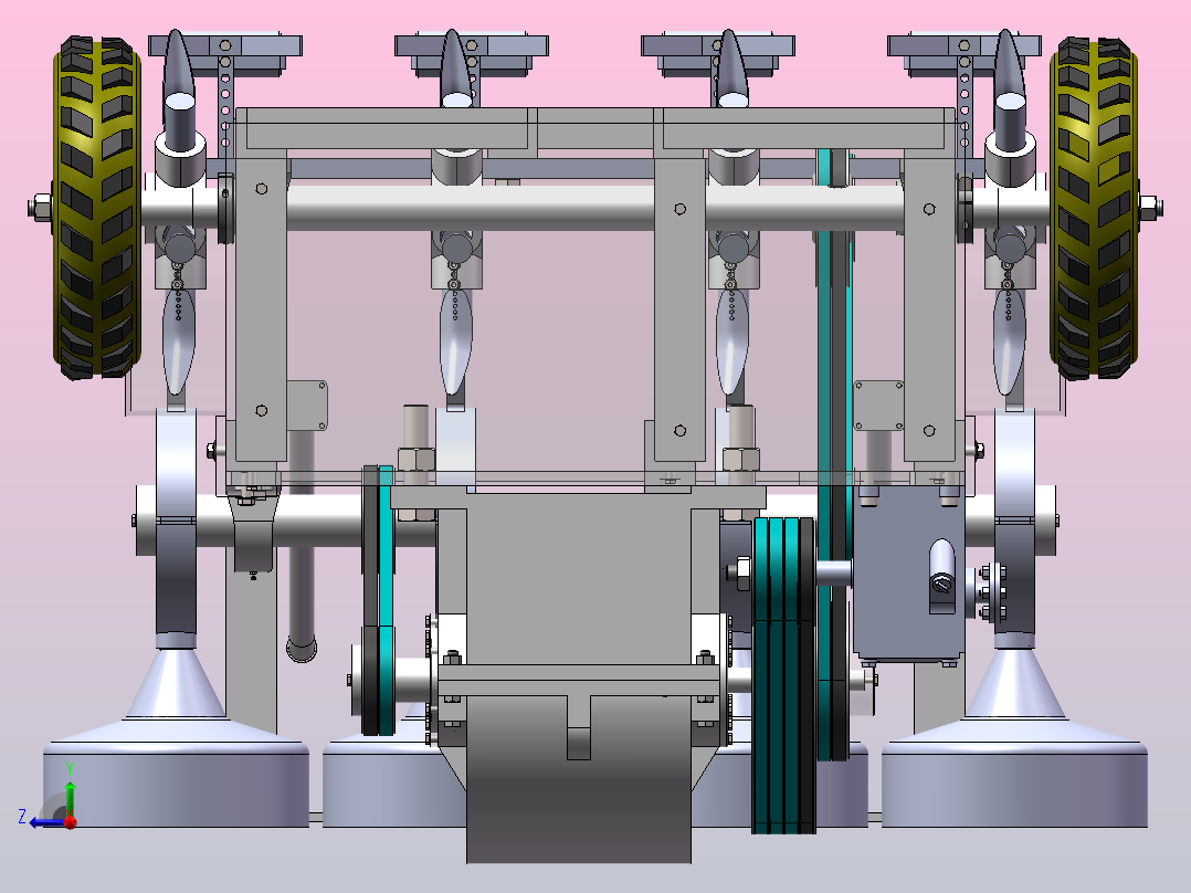 小型燕麦旋耕机（SW+CAD）右视图