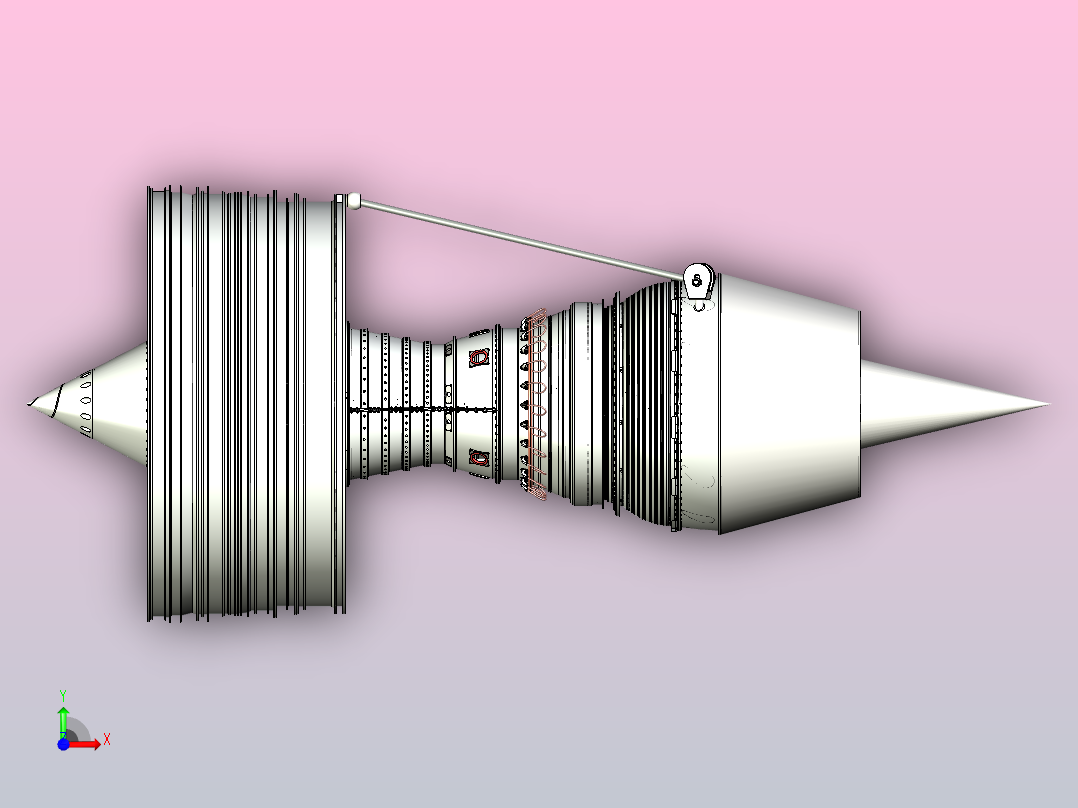 CFM-56涡扇发动机前视图