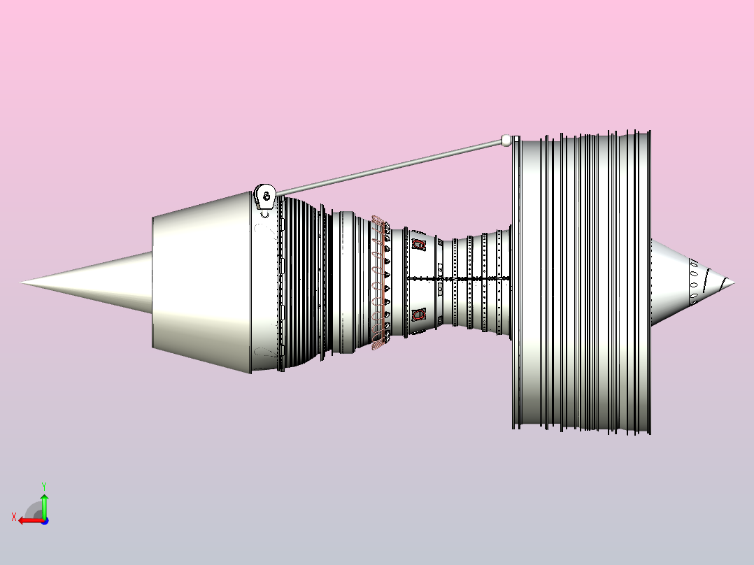 CFM-56涡扇发动机后视图