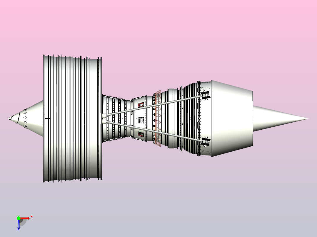 CFM-56涡扇发动机俯视图