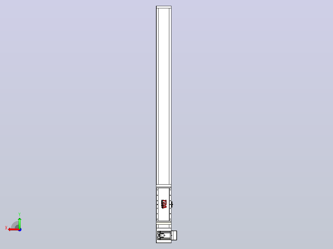 伺服电机集成皮带传动直线执行器TPA-OCB-140-256-L1450-RU-P75-N3后视图