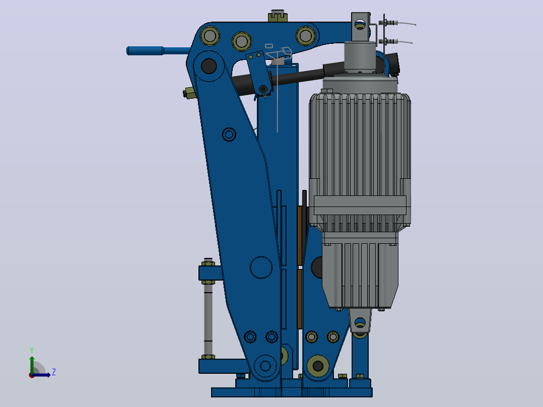 YP41系列电力液压盘式制动器YP41-4500-900×30-ⅡB-CL.RL.WL.HL左视图