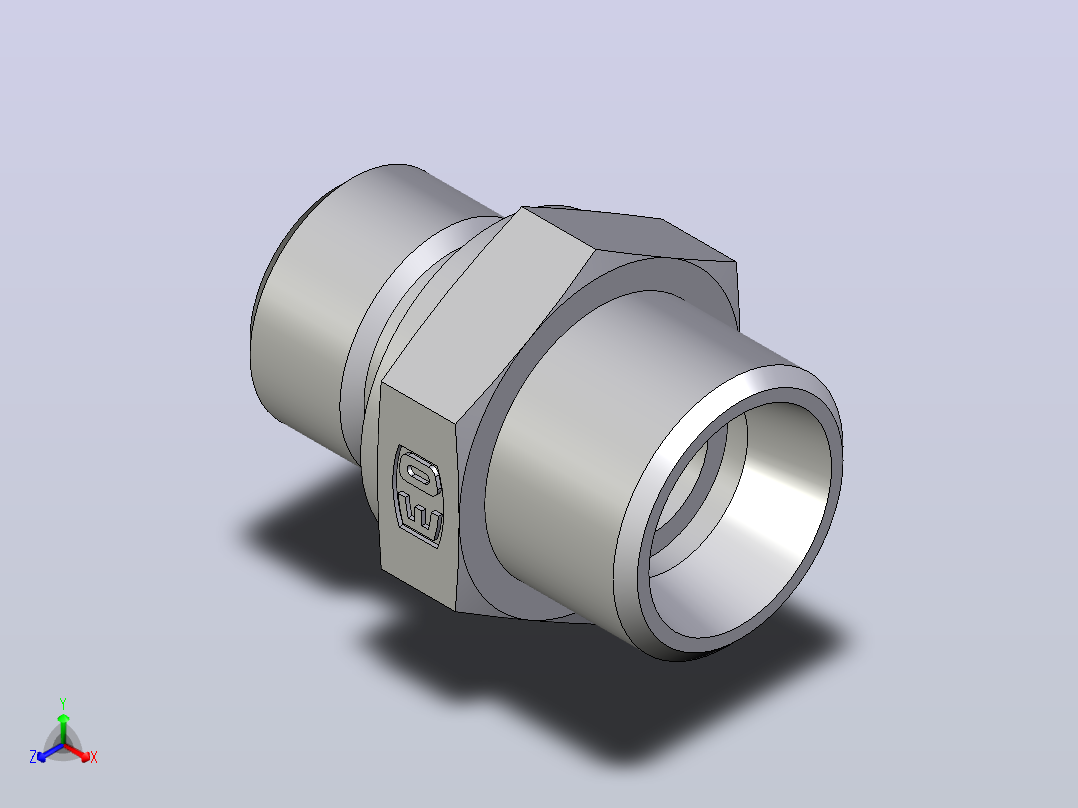 公螺柱连接器GE12LMCFX正等轴测图