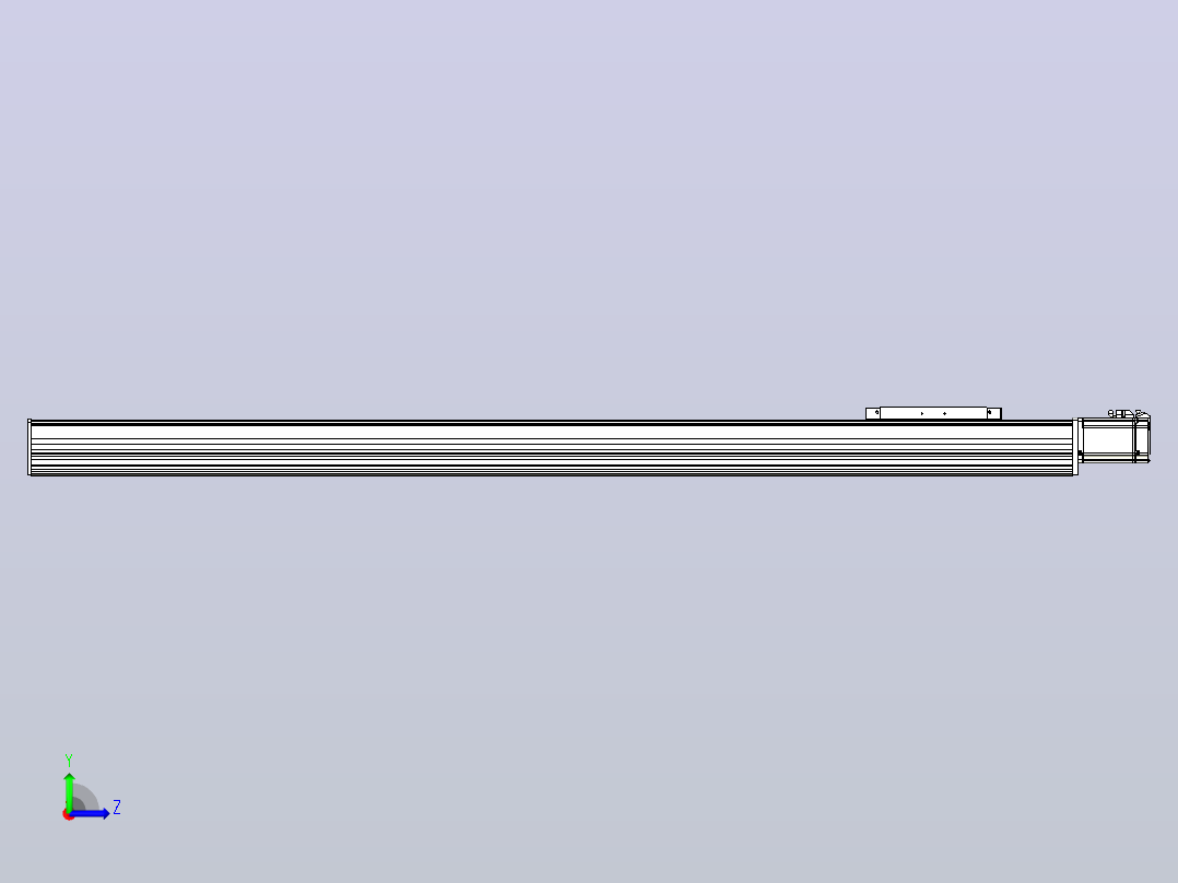 滚珠丝杠直线轴带导轨全封闭TPA-HCR-202D-2510C-L1450-M-Y-P75-N3左视图