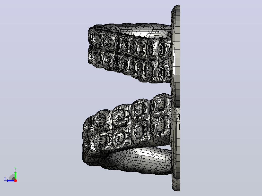 3D打印章鱼片ipad架右视图