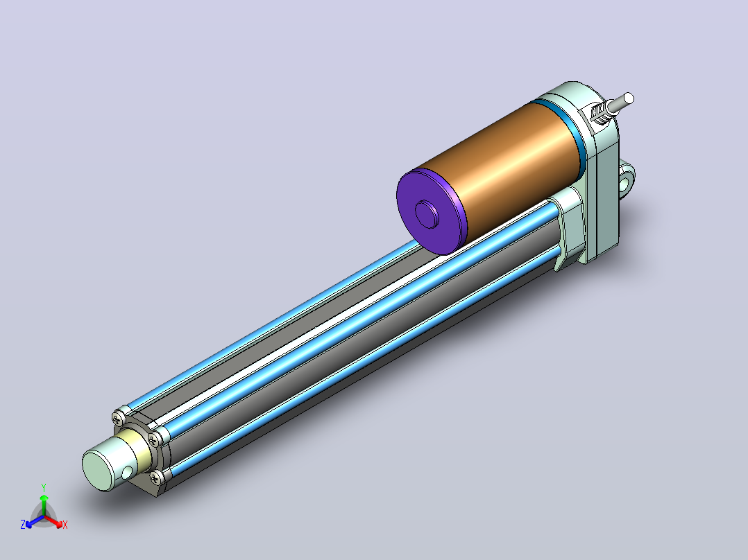 电动推杆2000N(ZJWSN-A1)[ZJWSN-A1-S200]主视图