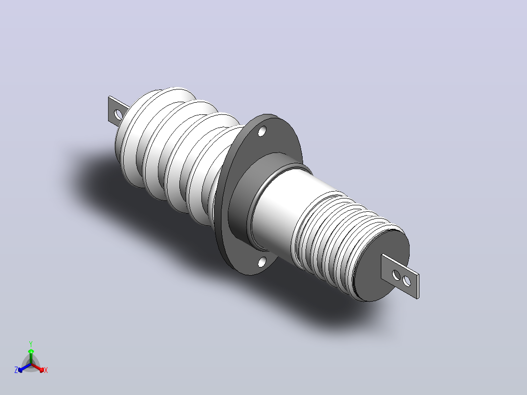 CLB-10KV／200A400A630A1000A户内铝导体穿墙套管[CLB-10╱200]正等轴测图