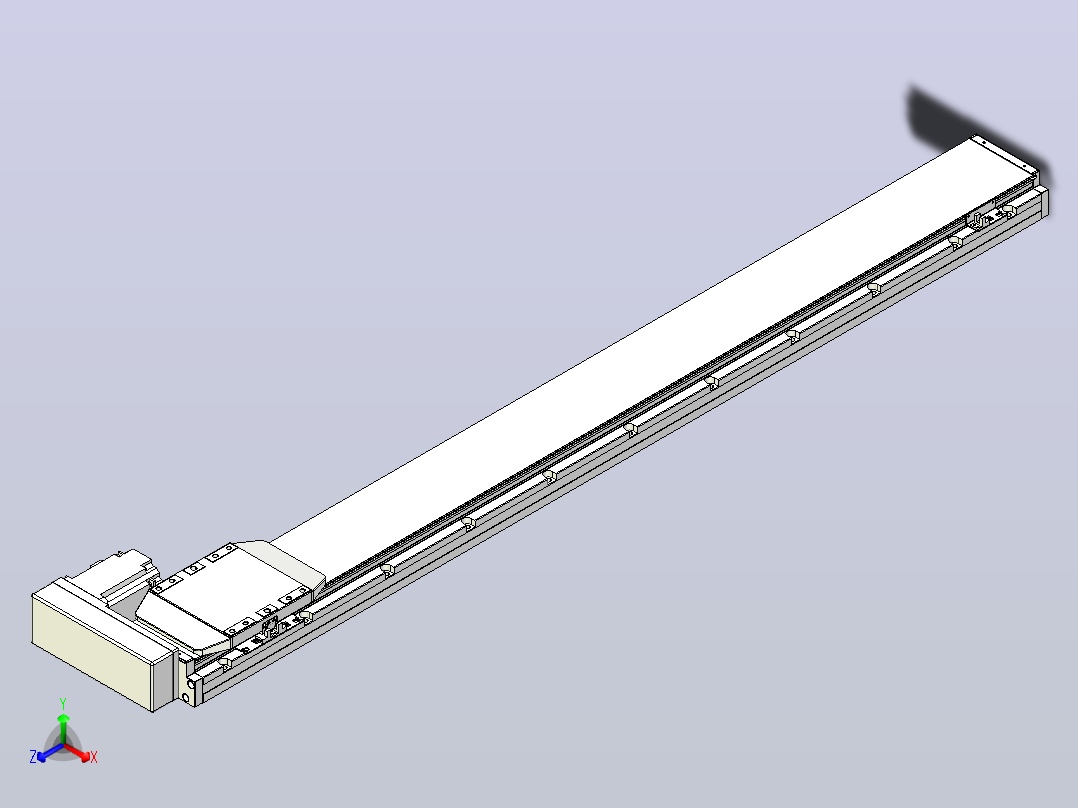 滚珠丝杠直线轴内置导轨TPA-GCR-150-2010C-L1300-MR-M75-N3主视图