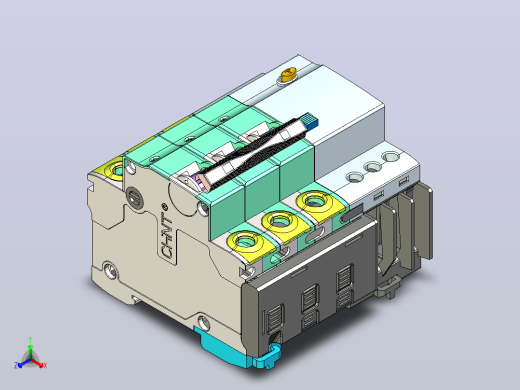 NB7LE-32&amp;3P&amp;剩余电流动作断路器三维模型202307