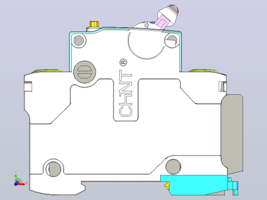 NB7LE-32&amp;3P&amp;剩余电流动作断路器三维模型202307前视缩略图