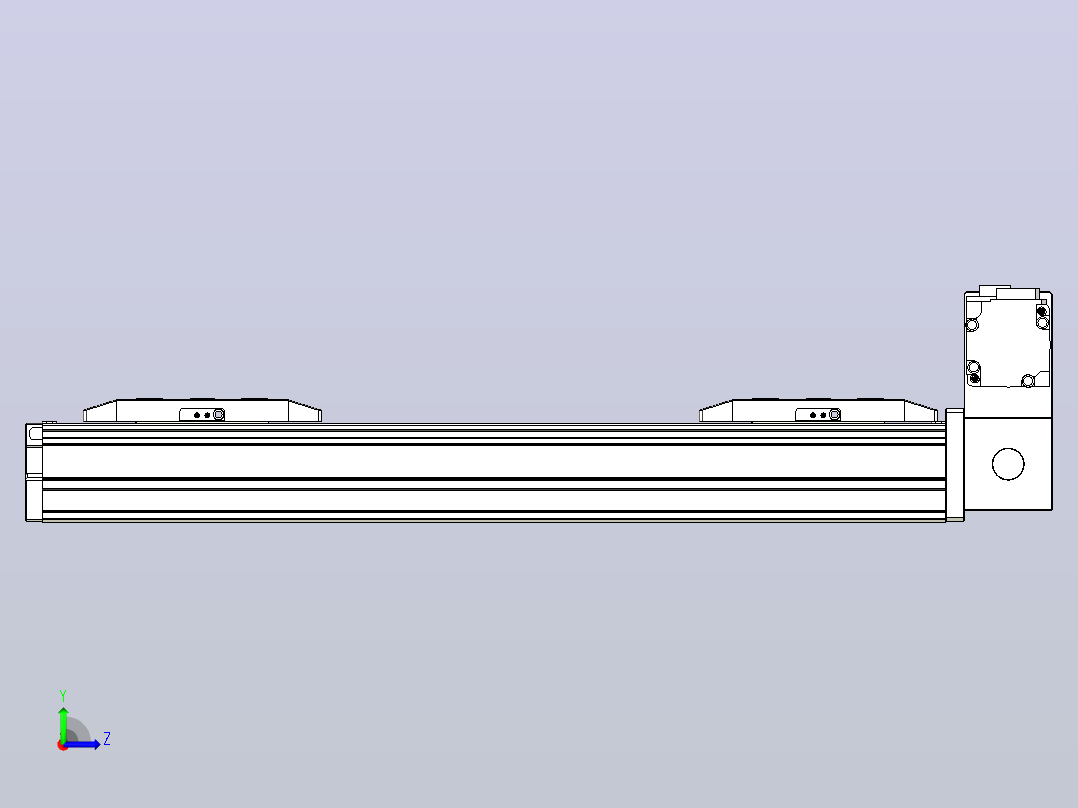 皮带直线轴双滑块型TPA-GCBS-50-P42-L75-RU-M10-N3左视图