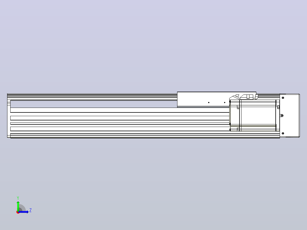 日规模组半封闭丝杆TPA-HNR-202D-2510C-L350-ML-Y-P75-N3左视图