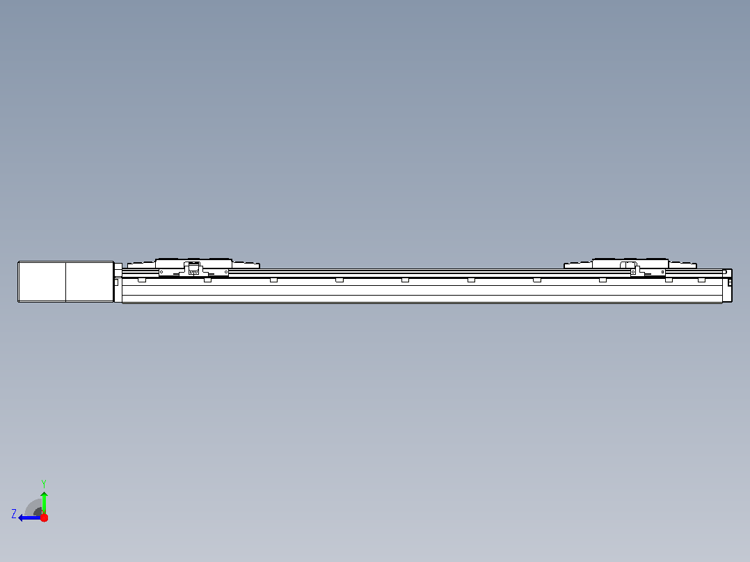 皮带直线轴双滑块型TPA-GCBS-120-P70-L225-QR-M20-N3右视图