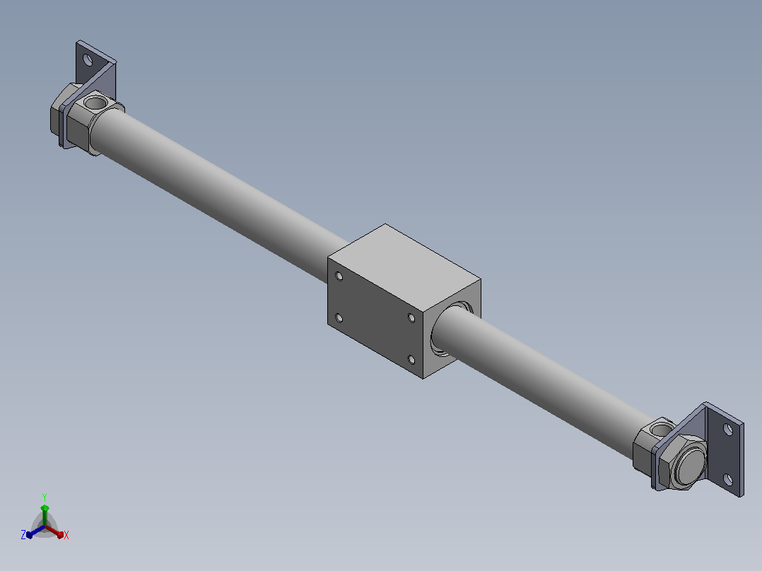 气缸RMS20X300LB(0)正等轴测图