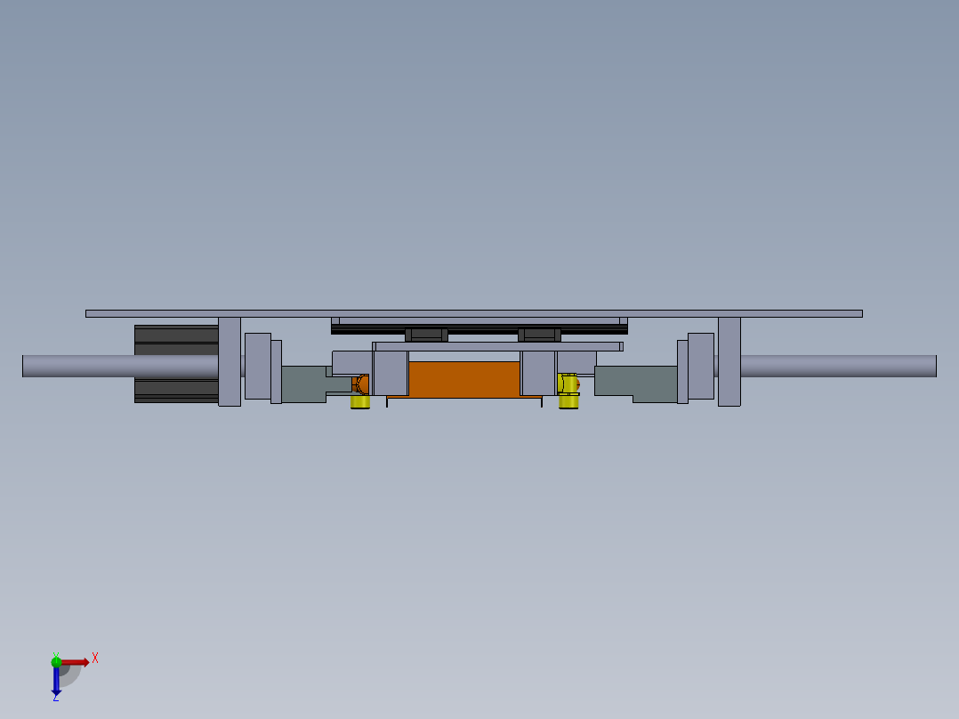 主换热器U管接头组装夹具俯视图