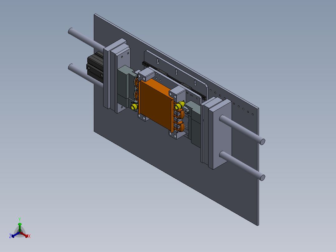 主换热器U管接头组装夹具正等轴测图