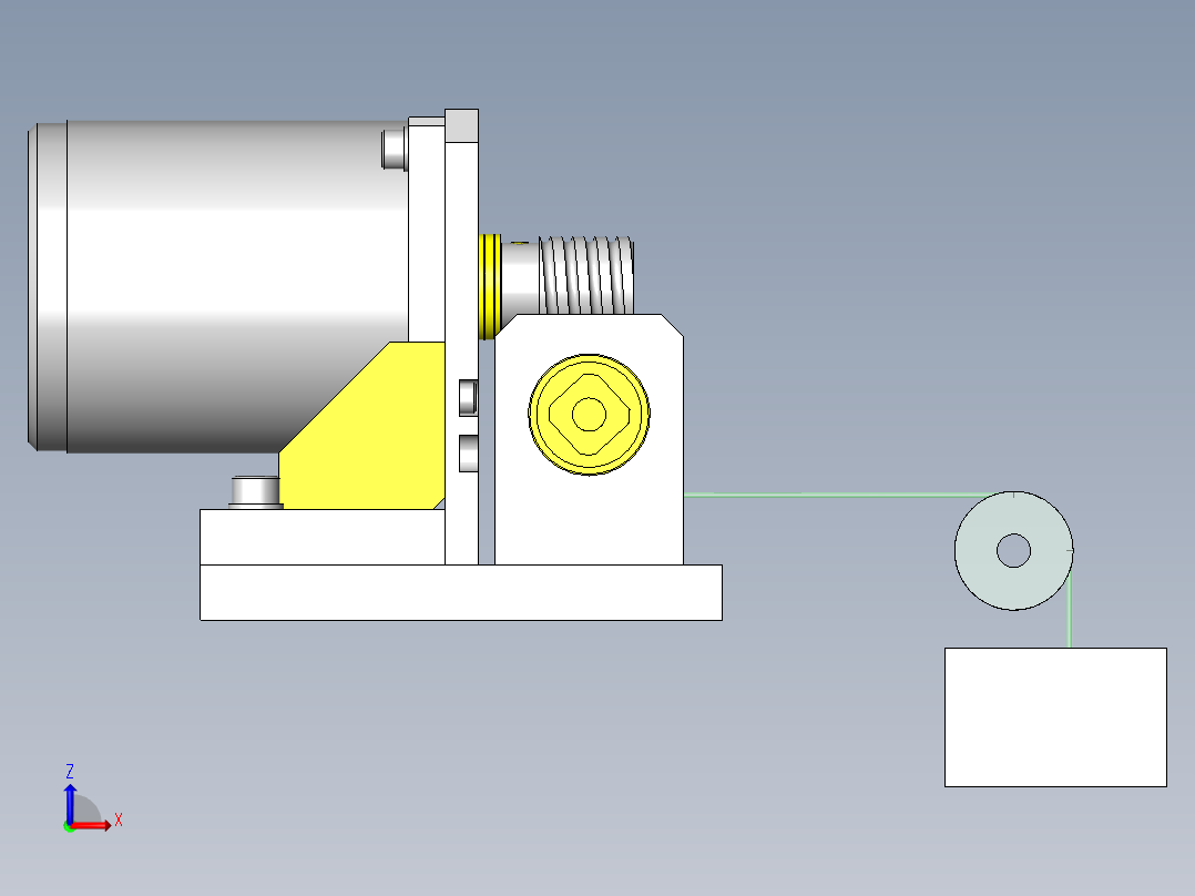 减轻小型马达轴的轴向负载前视图