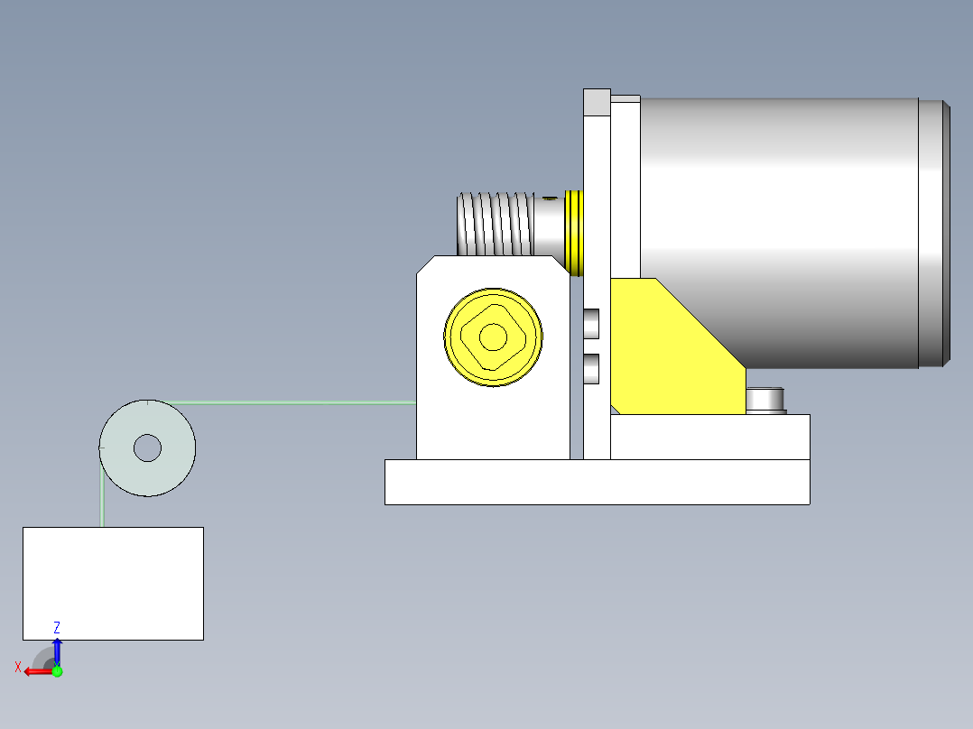 减轻小型马达轴的轴向负载后视图