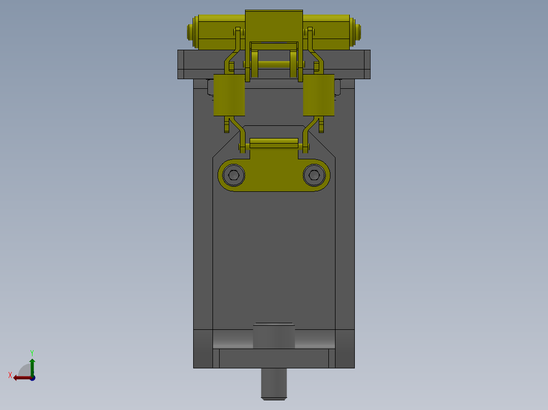 简易工件夹具后视图