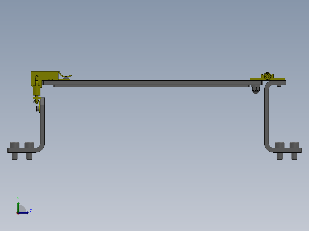 简易工件夹具左视图