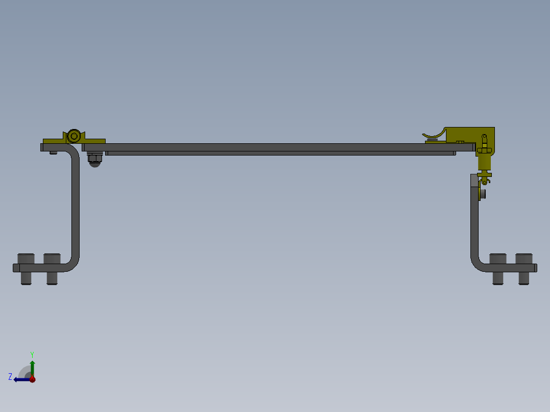 简易工件夹具右视图