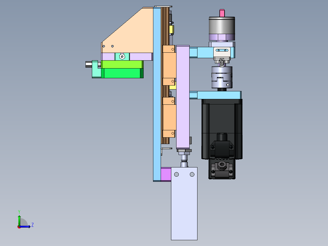 顶升-旋转机构sw17可编辑左视图