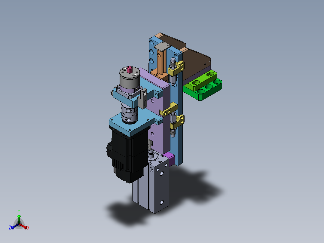 顶升-旋转机构sw17可编辑正等轴测图