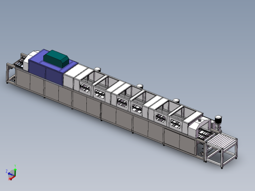 超声波清洗烘干机3D图纸 G769 非标自动化设备图纸3D图纸