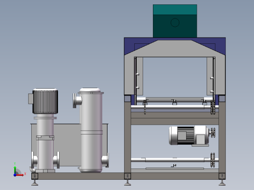 超声波清洗烘干机3D图纸 G769 非标自动化设备图纸3D图纸前视缩略图