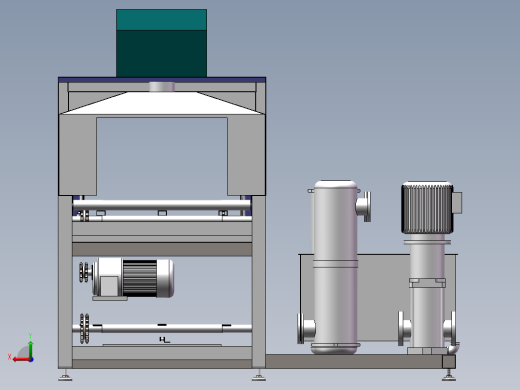 超声波清洗烘干机3D图纸 G769 非标自动化设备图纸3D图纸后视缩略图