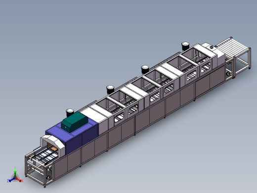 超声波清洗烘干机3D图纸 G769 非标自动化设备图纸3D图纸正等轴测缩略图