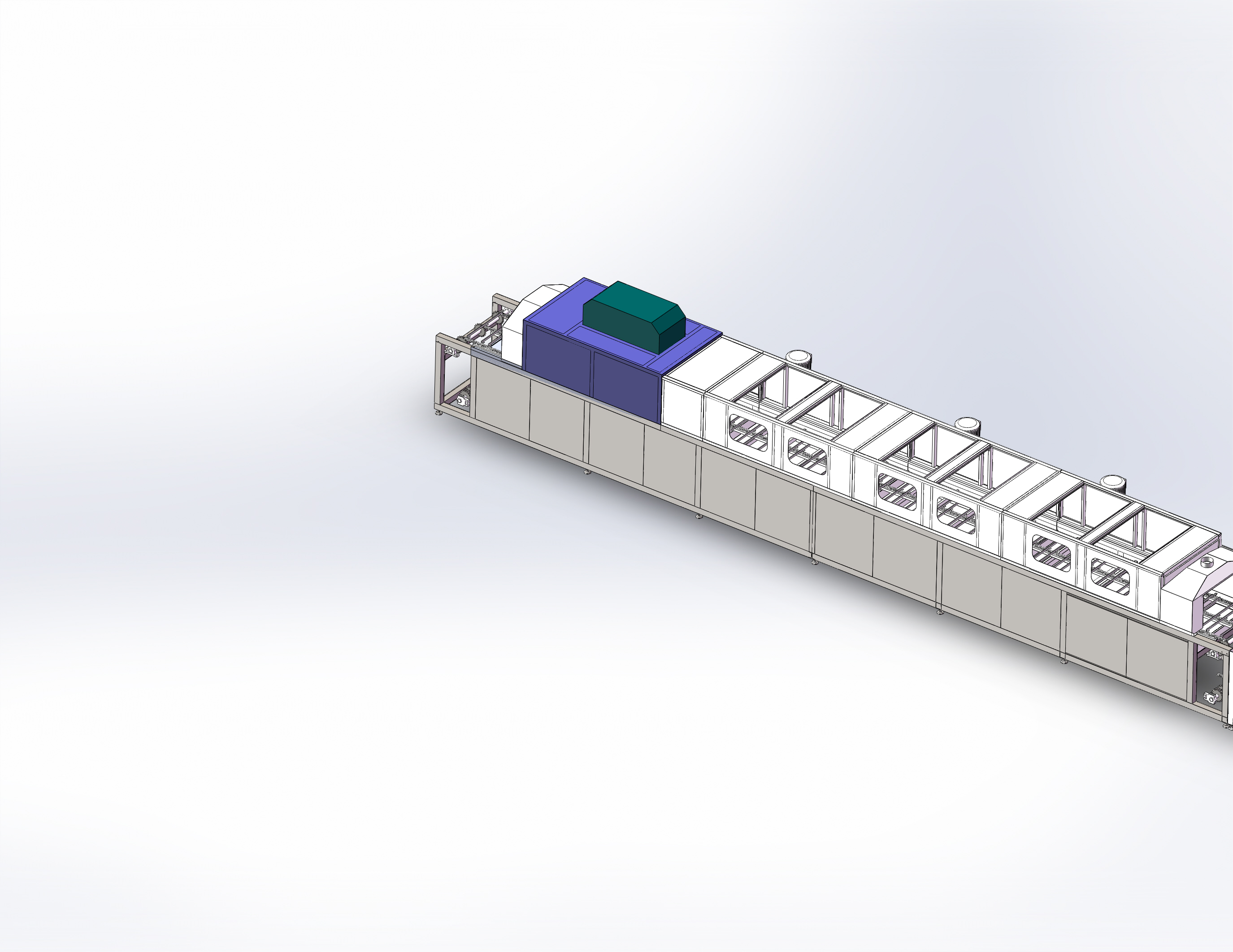 超声波清洗烘干机3D图纸 G769 非标自动化设备图纸3D图纸