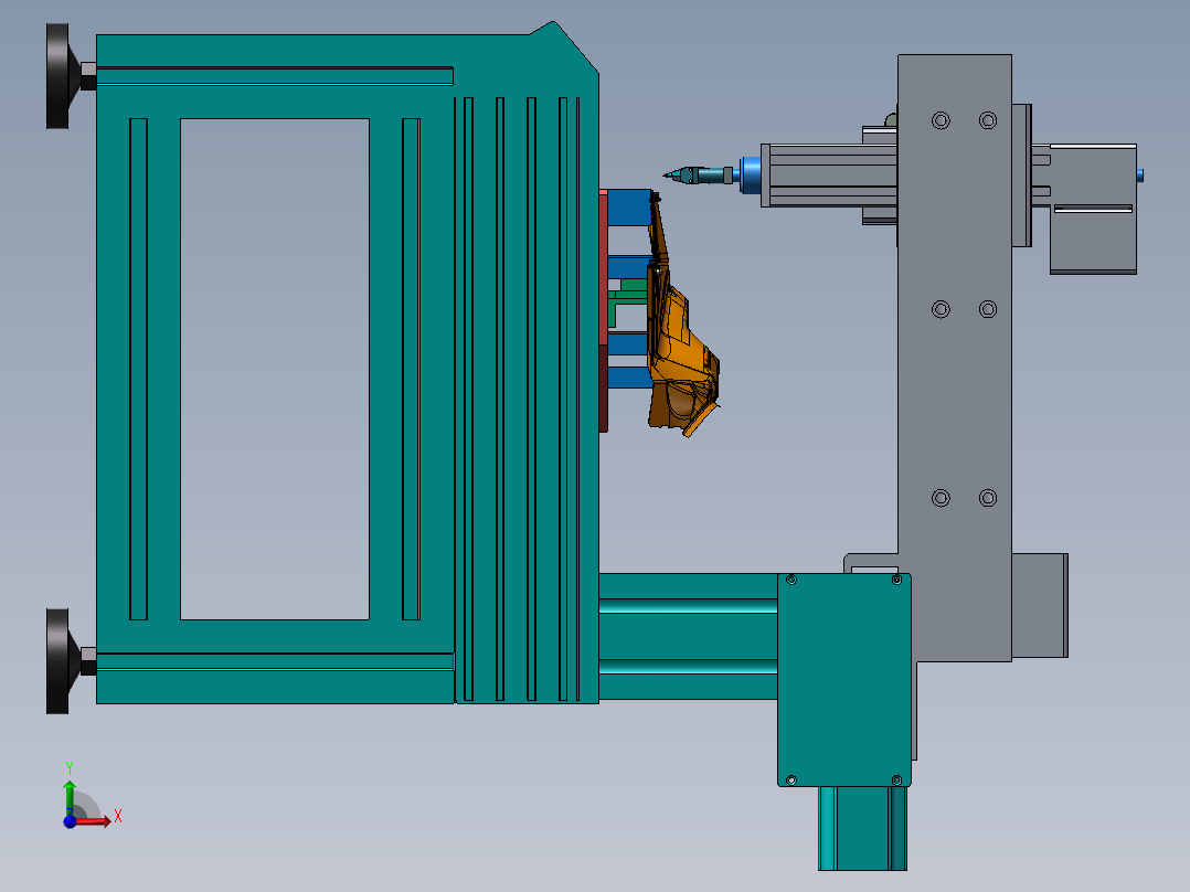 涂胶机3D图纸（带仿真）F339前视图