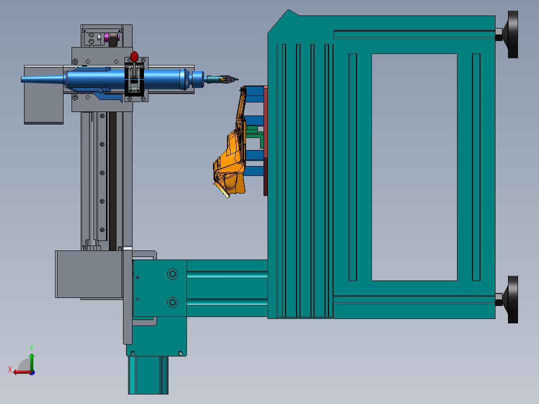 涂胶机3D图纸（带仿真）F339后视图