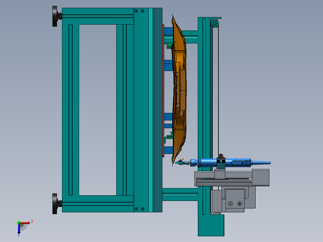 涂胶机3D图纸（带仿真）F339俯视图