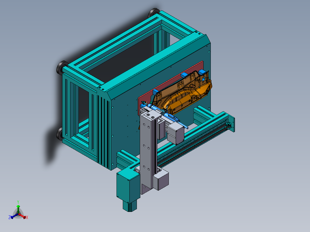 涂胶机3D图纸（带仿真）F339正等轴测图