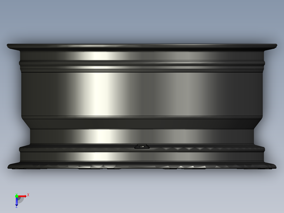 proe 铝合金轮圈俯视图