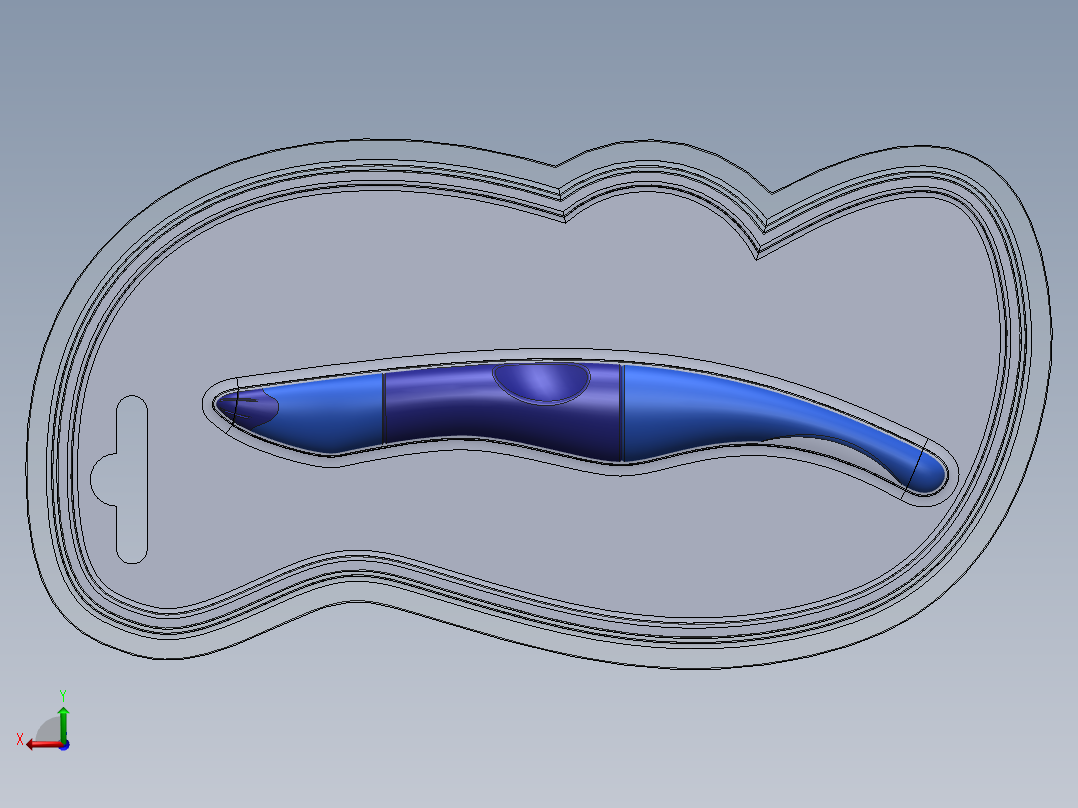 solidworks 笔和吸塑包装后视图
