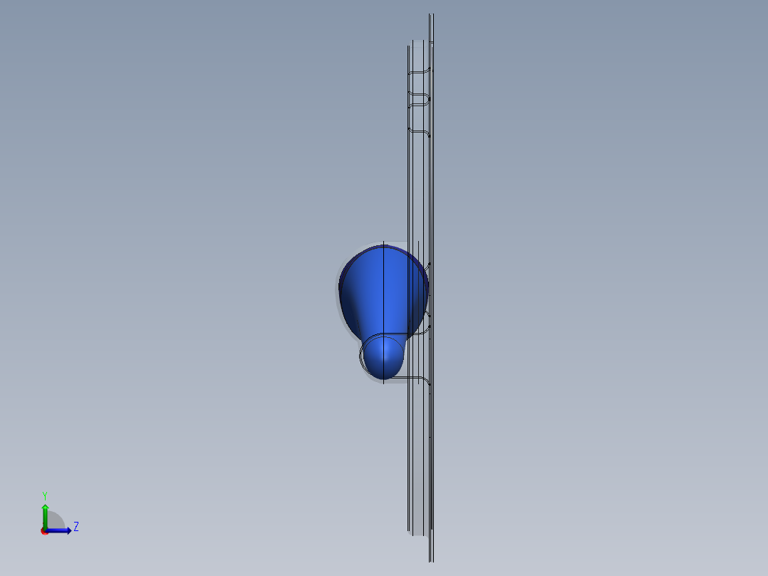 solidworks 笔和吸塑包装左视图