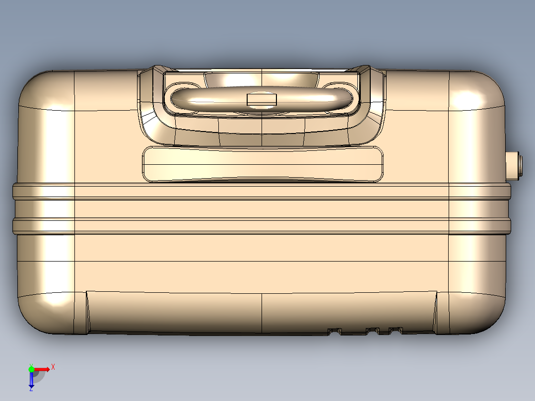 电脑拉杆箱设计俯视图